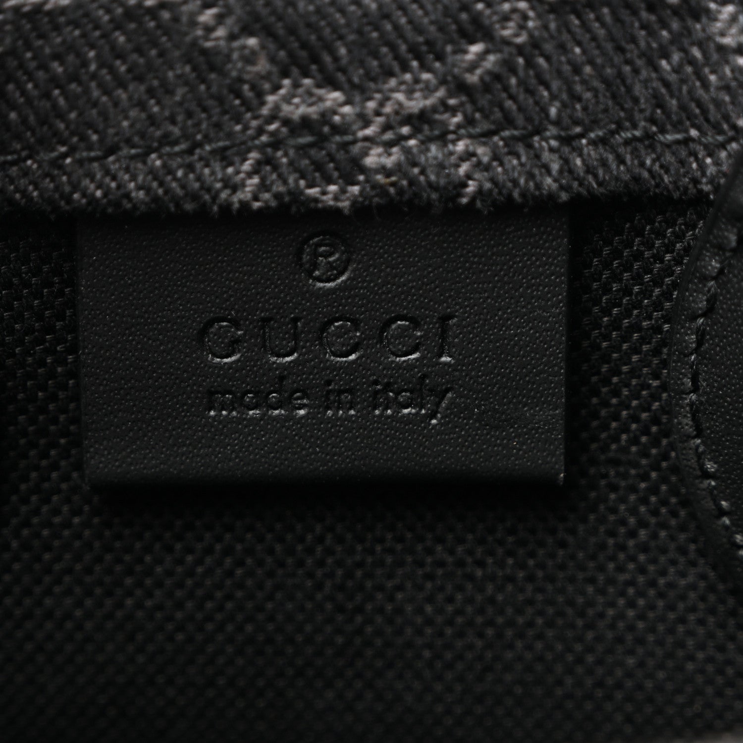 Gucci Denim Cuoio Harness GG Monogram Mini Ophidia Tote Bag Black Medium Grey
