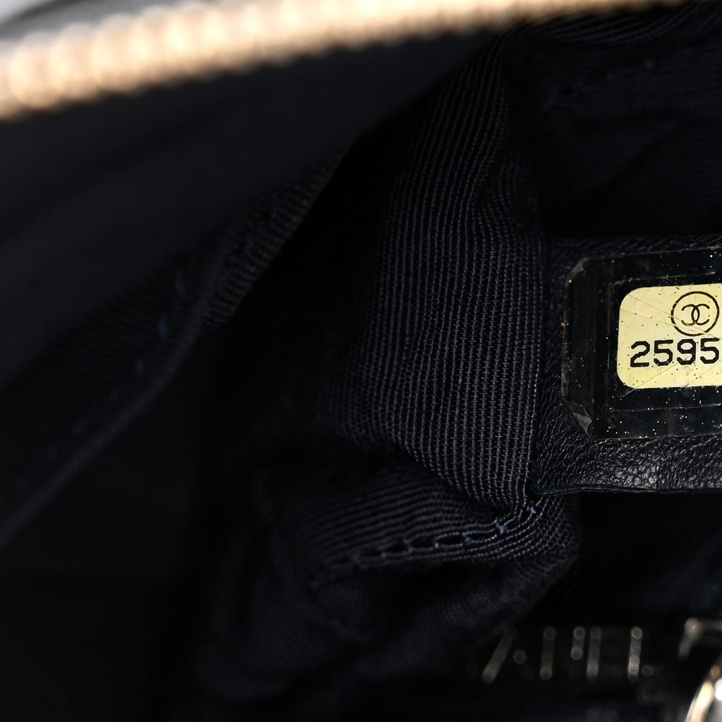 Chanel Shearling Small Gabrielle Hobo Navy