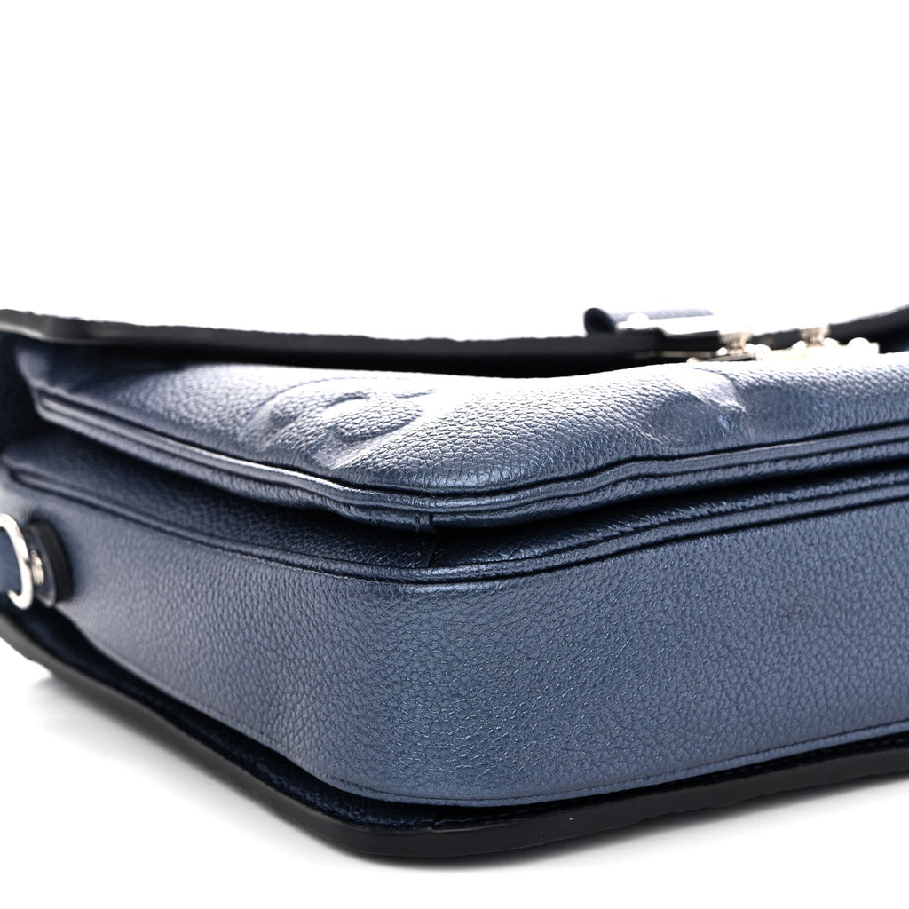 Louis Vuitton Metallic Empreinte Monogram Giant Pochette Metis Navy Nacre