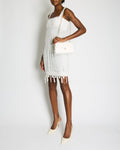 Chanel Spring 2005 Light Blue Striped Mini Dress with White Crochet Detailings Size FR 36 (UK 8)