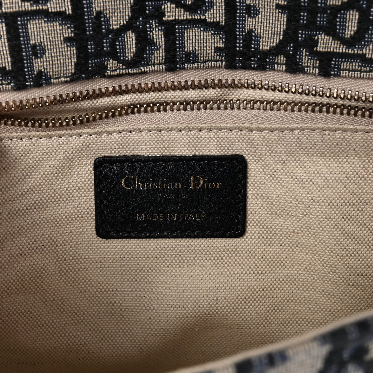 Christian Dior Oblique Small DiorAddict Flap Bag Navy Blue