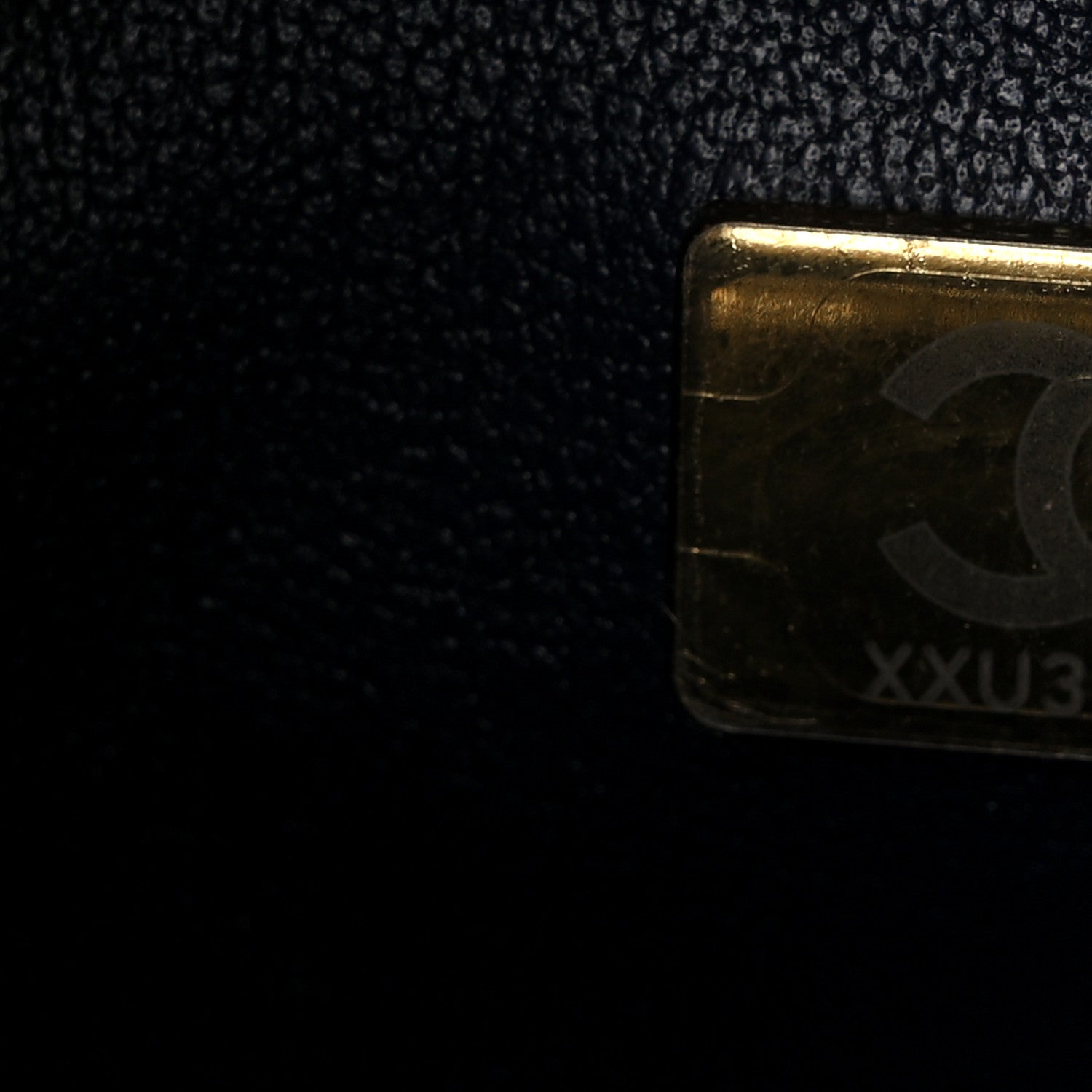 Chanel Lambskin Quilted Mini Pearl Crush Rectangular Flap Navy Blue