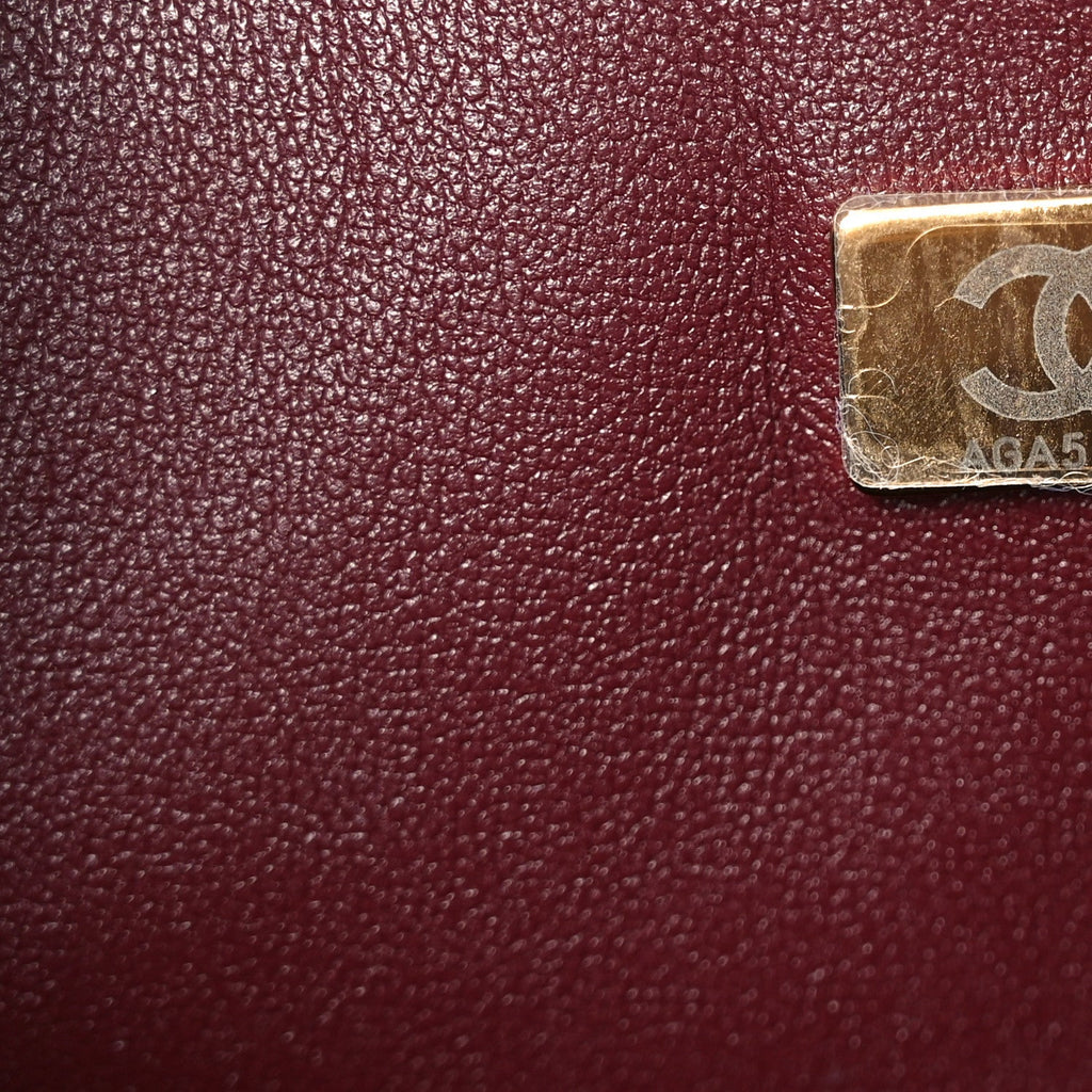 Chanel Lambskin Quilted Medium Double Flap Burgundy