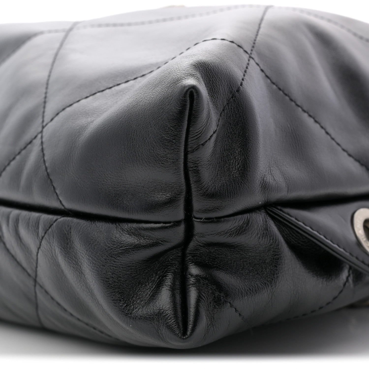 Chanel Shiny Calfskin Quilted Chanel 22 Backpack Black
