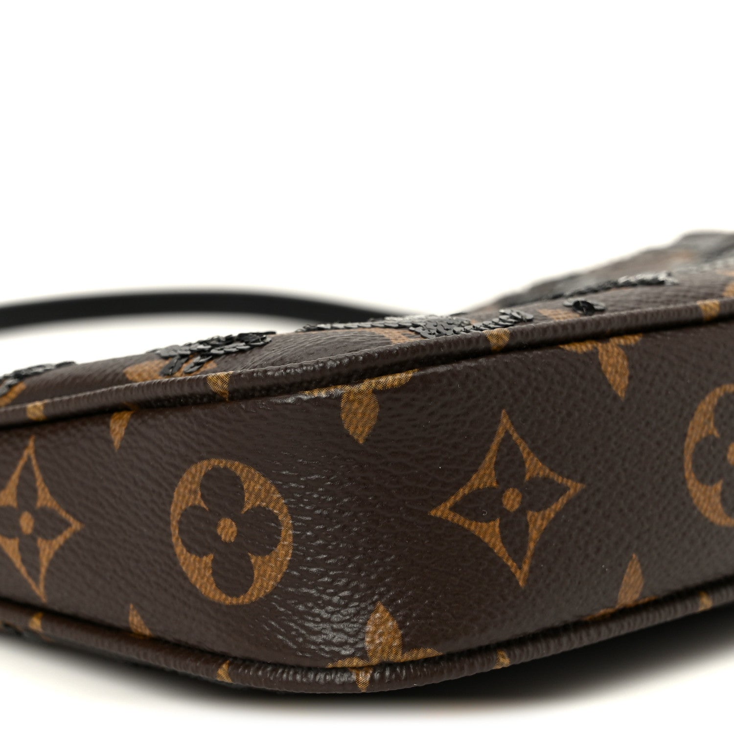 Louis Vuitton Monogram Sequins Pochette Accessories Black