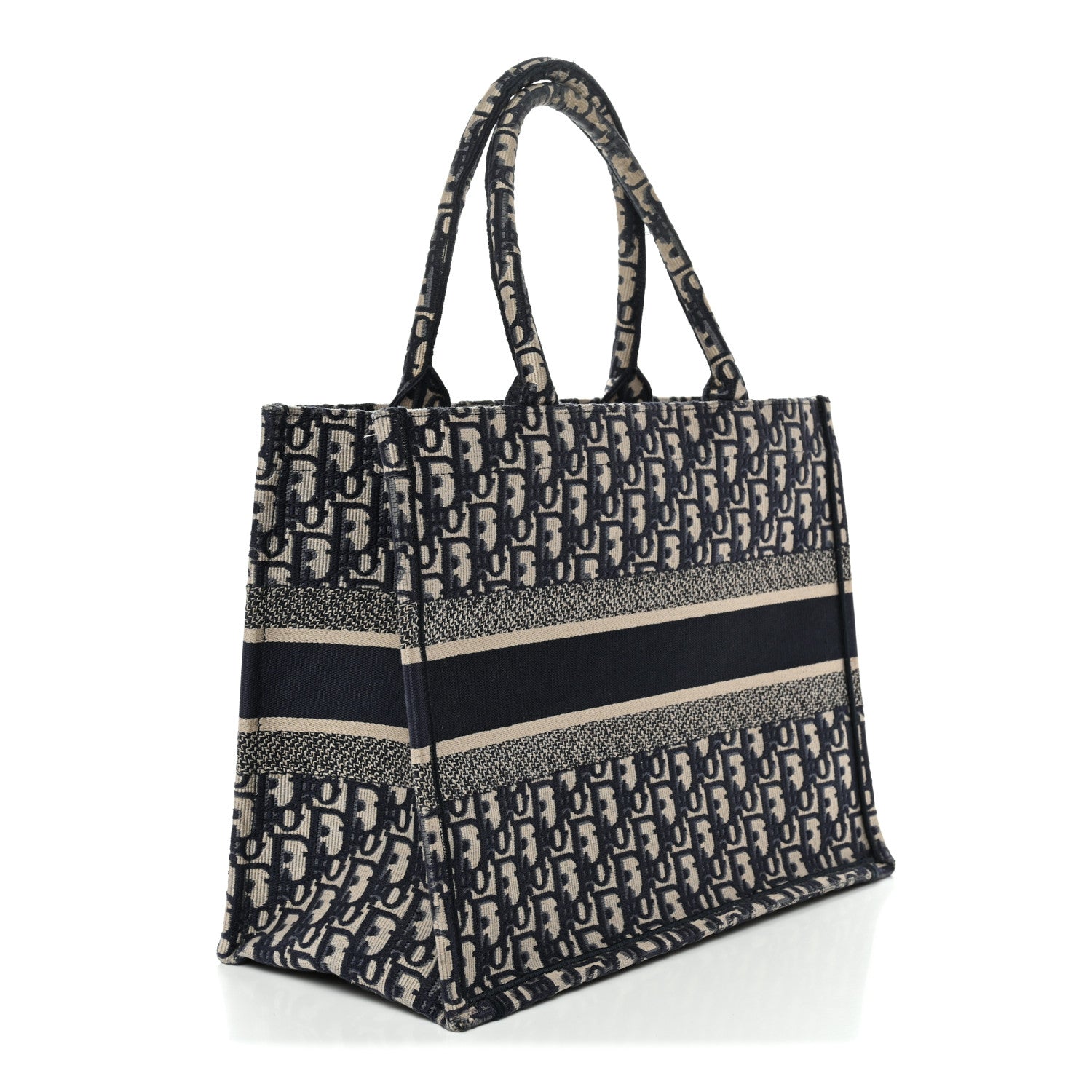 Christian Dior Oblique Medium Book Tote Blue Multicolor