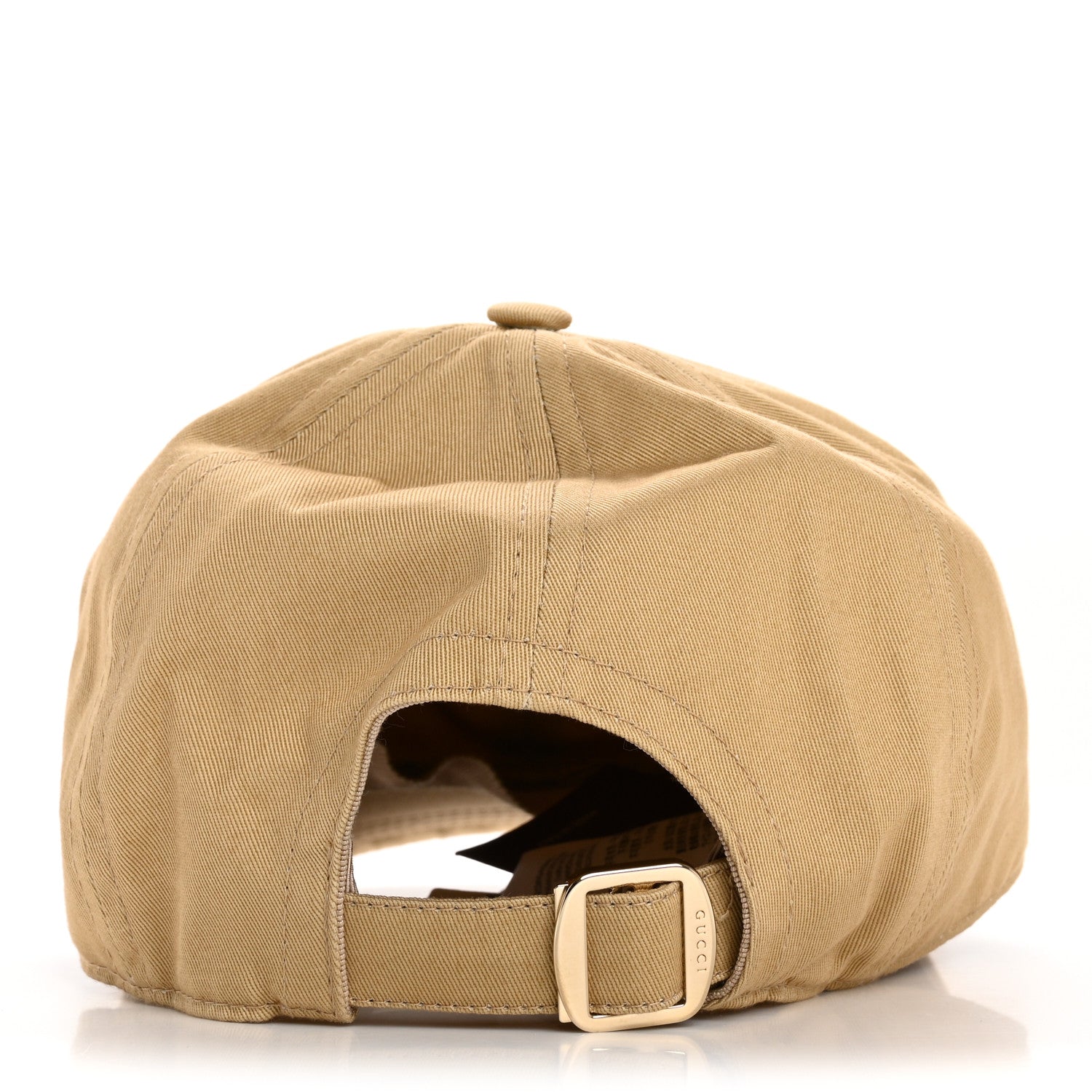 Gucci Cotton Logo Script Baseball Hat L Camel