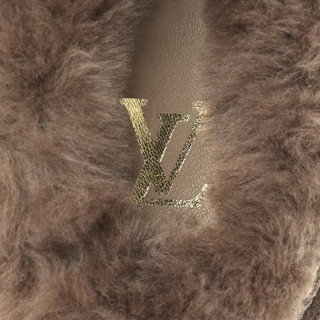 Louis Vuitton Monogram Fur LV Easy Mule 6 Brown
