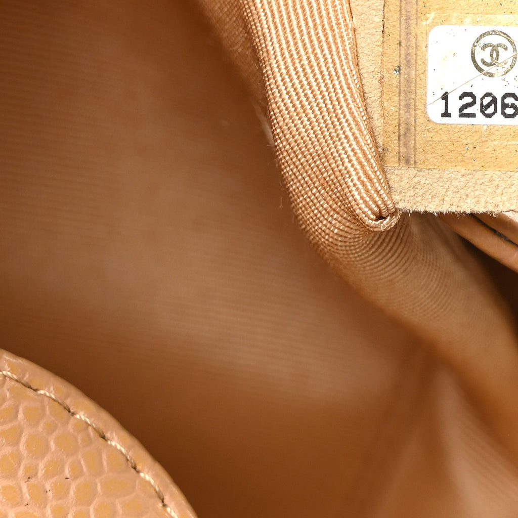 Chanel Caviar Quilted Petit Shopping Tote PST Dark Beige