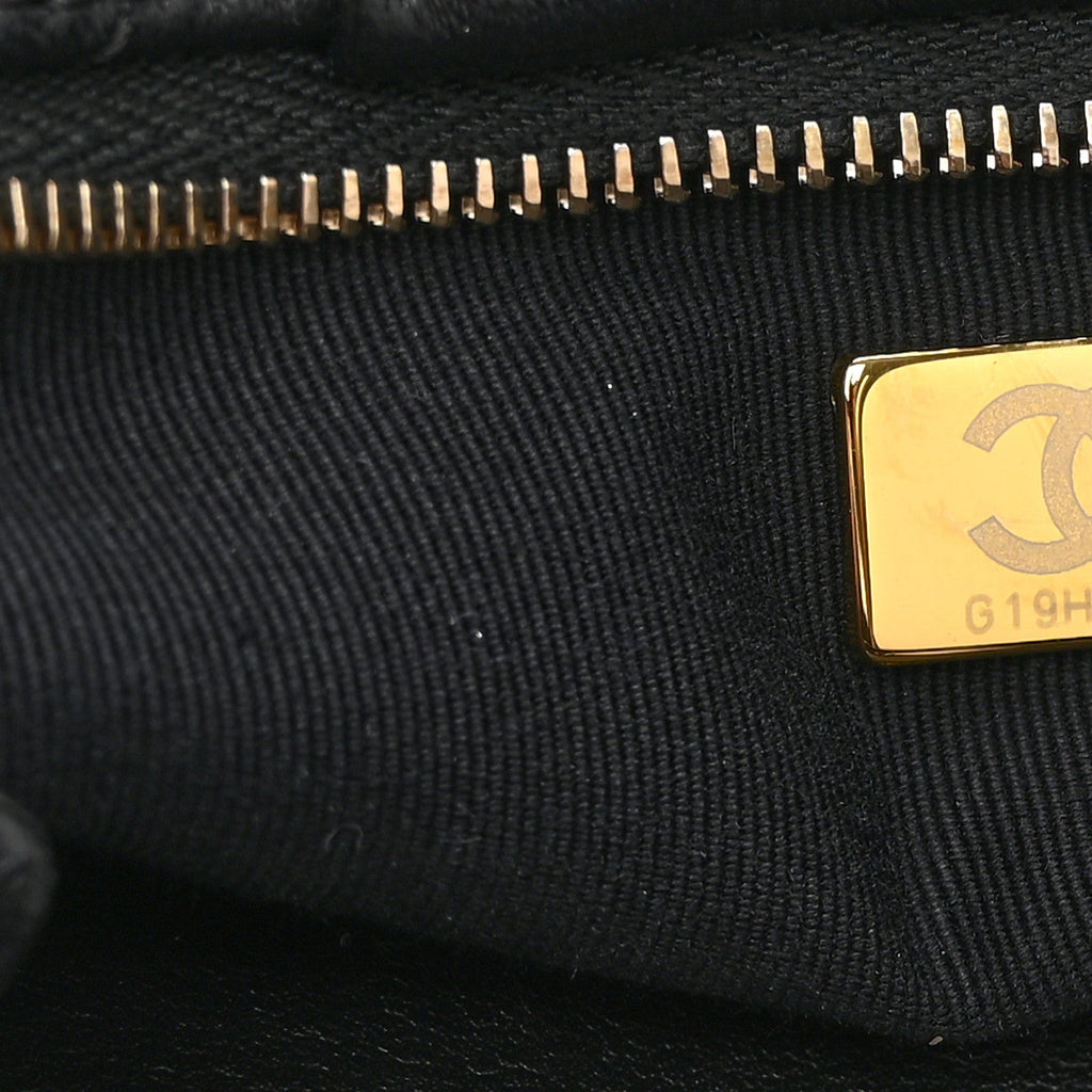 Chanel Lambskin Quilted Mini Bow Bag Black