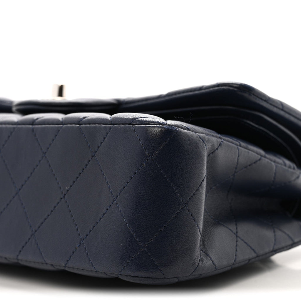 Chanel Lambskin Quilted Small Double Flap Blue
