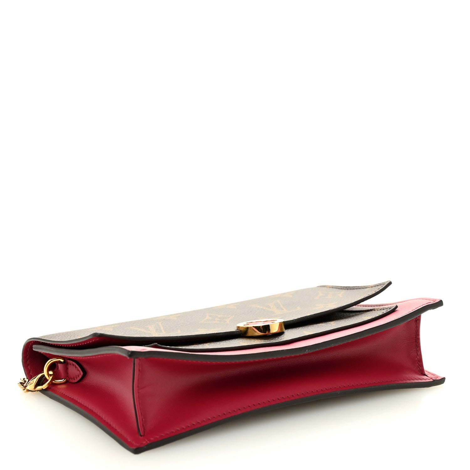 Louis Vuitton Monogram Flore Chain Wallet Fuchsia