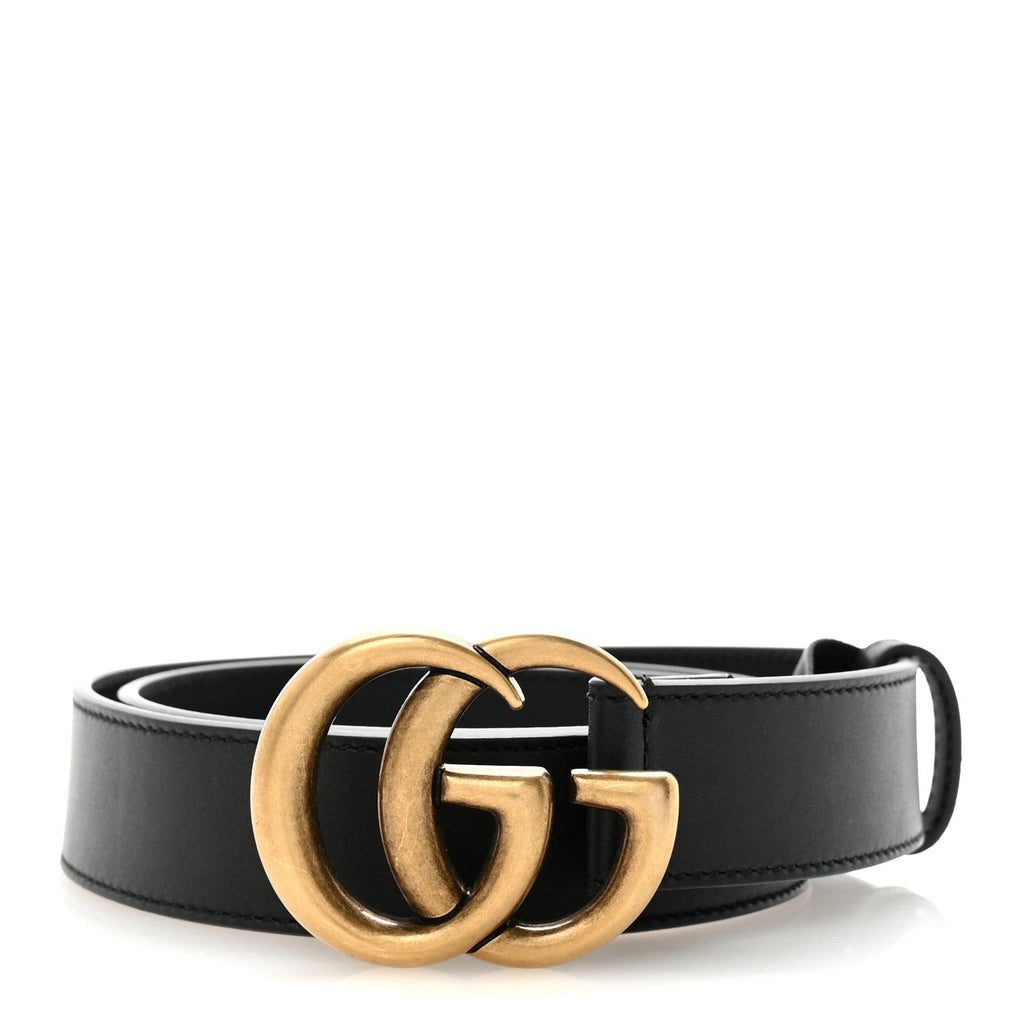 Gucci Calfskin Double G 30mm Belt 85 34 Black
