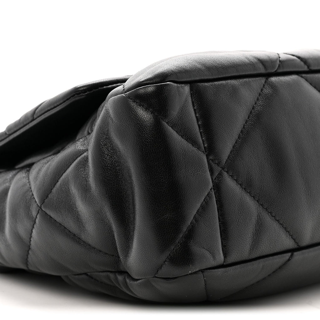 Chanel Lambskin Quilted Large Chanel 19 Flap Black