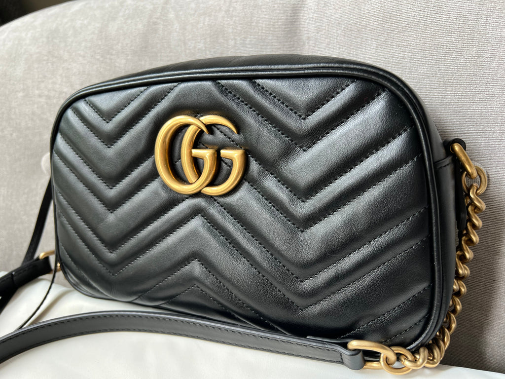 Gucci GG Black Marmont Small Shoulder Bag