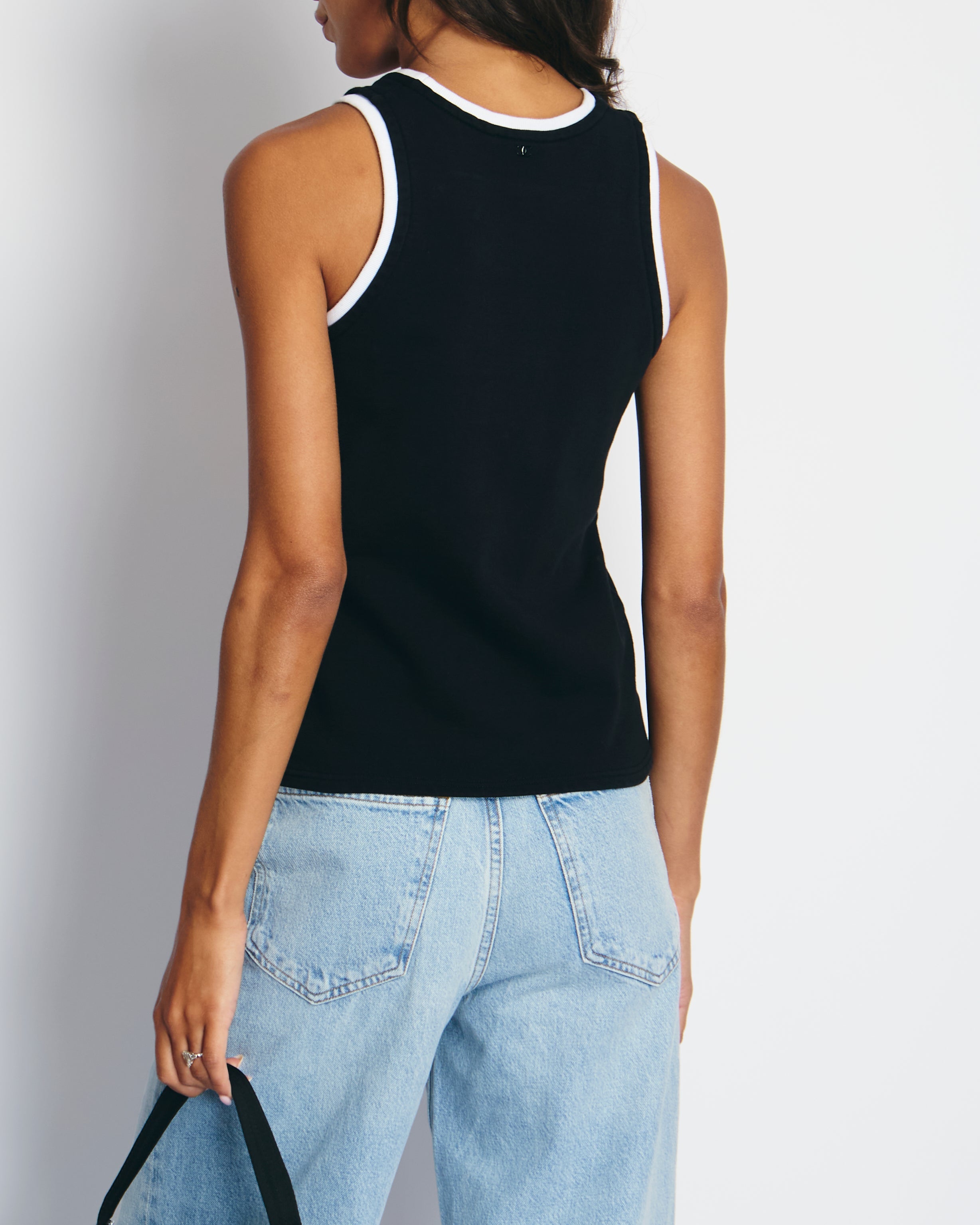 Chanel 21S Black and Pink No5 Tank Top Size FR 34 (UK 6)