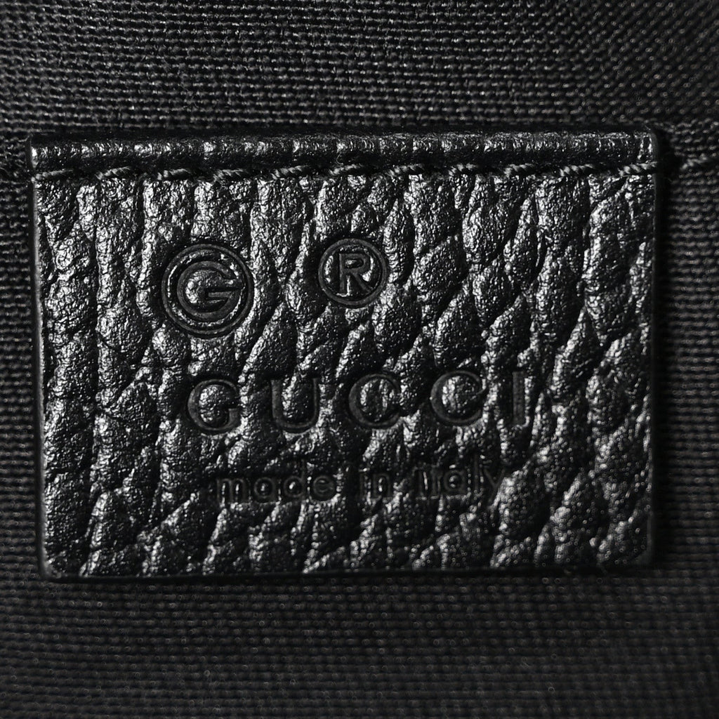 Gucci Nylon Monogram Fanny Pack Belt Bag Black
