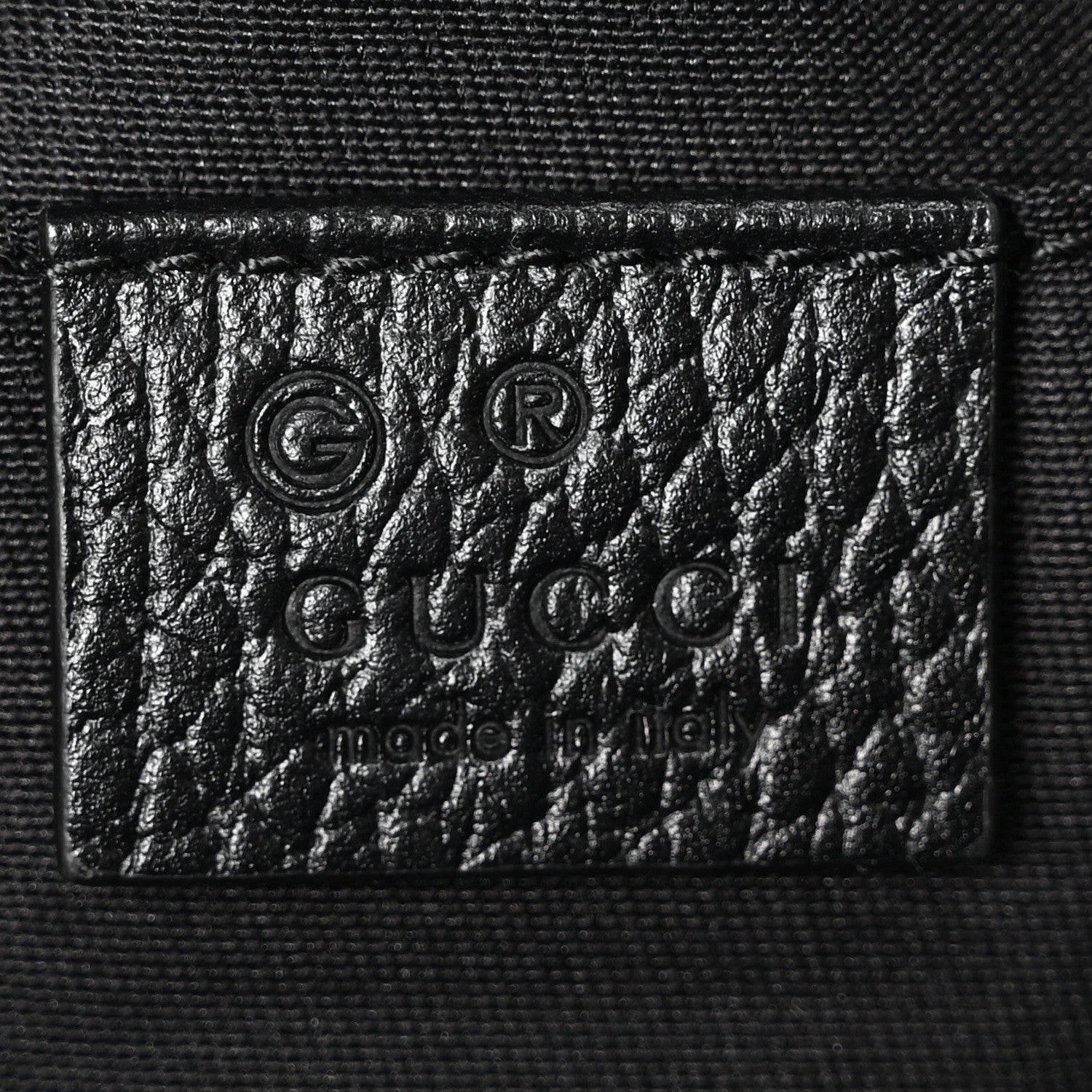 Gucci Nylon Monogram Fanny Pack Belt Bag Black
