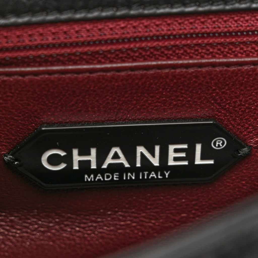 Chanel Aged Calfskin Quilted 2.55 Reissue Mini Hanger Flap Black