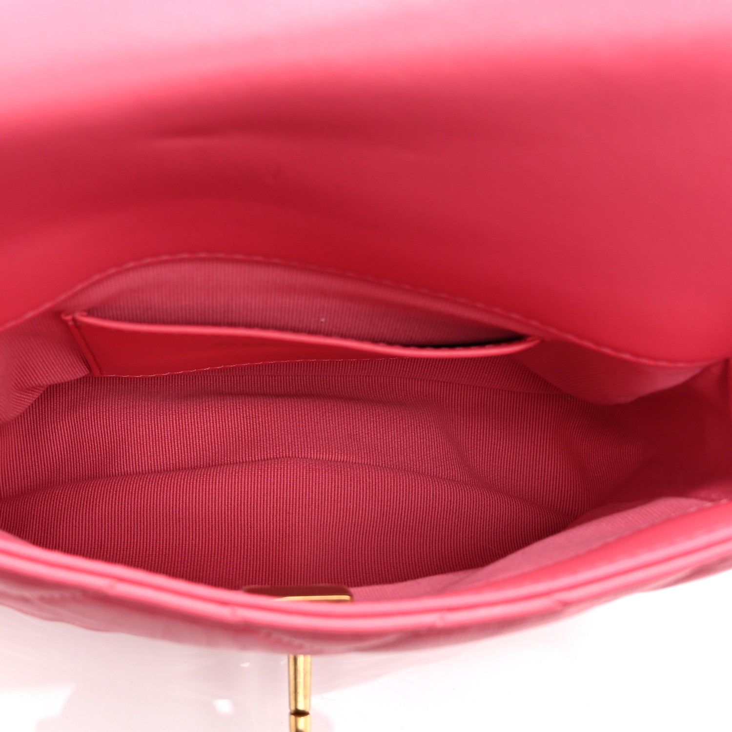 Chanel Lambskin Plexiglass Quilted Coco Love Mini Flap Pink
