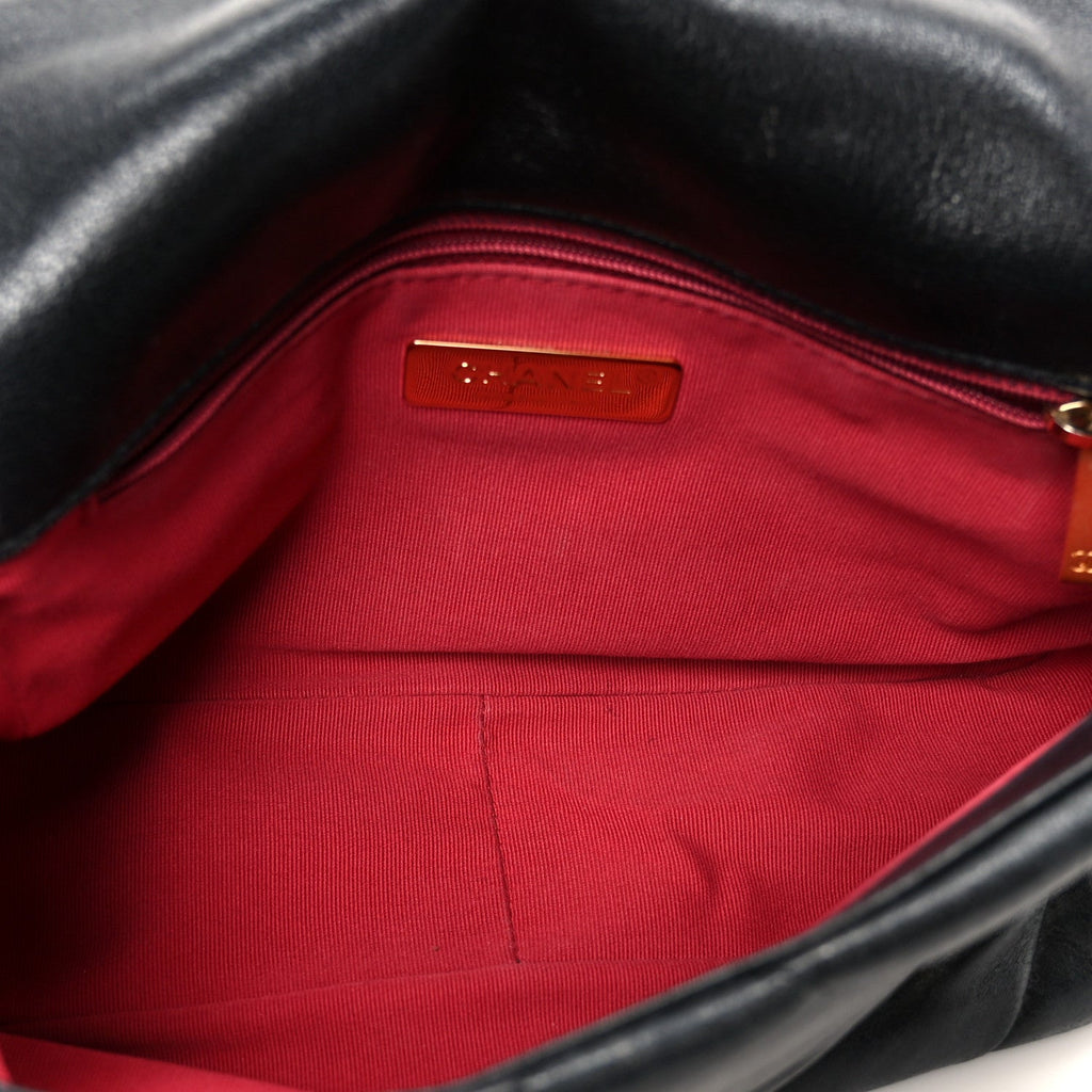 Chanel Lambskin Quilted Medium Chanel 19 Flap Black