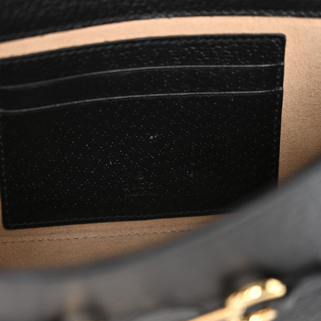 Gucci Calfskin Horsebit 1955 Shoulder Bag Black