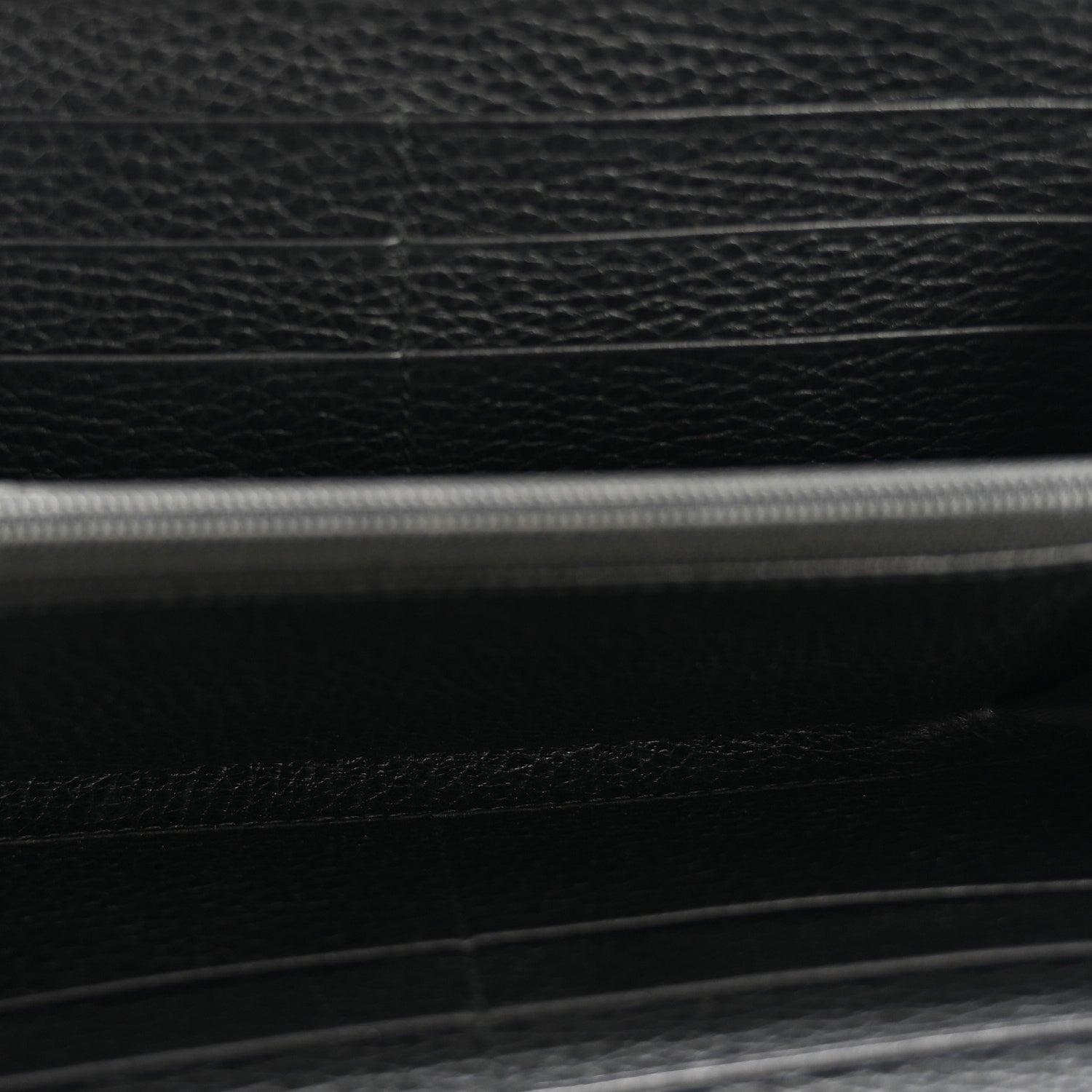 Gucci Dollar Calfskin GG Zip Around Wallet Black