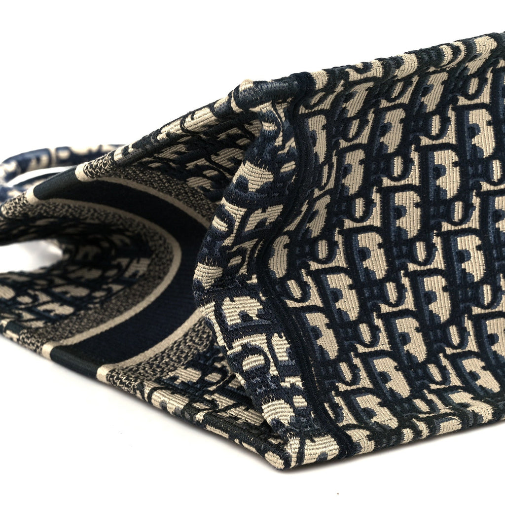 Christian Dior Oblique Medium Book Tote Blue Multicolor