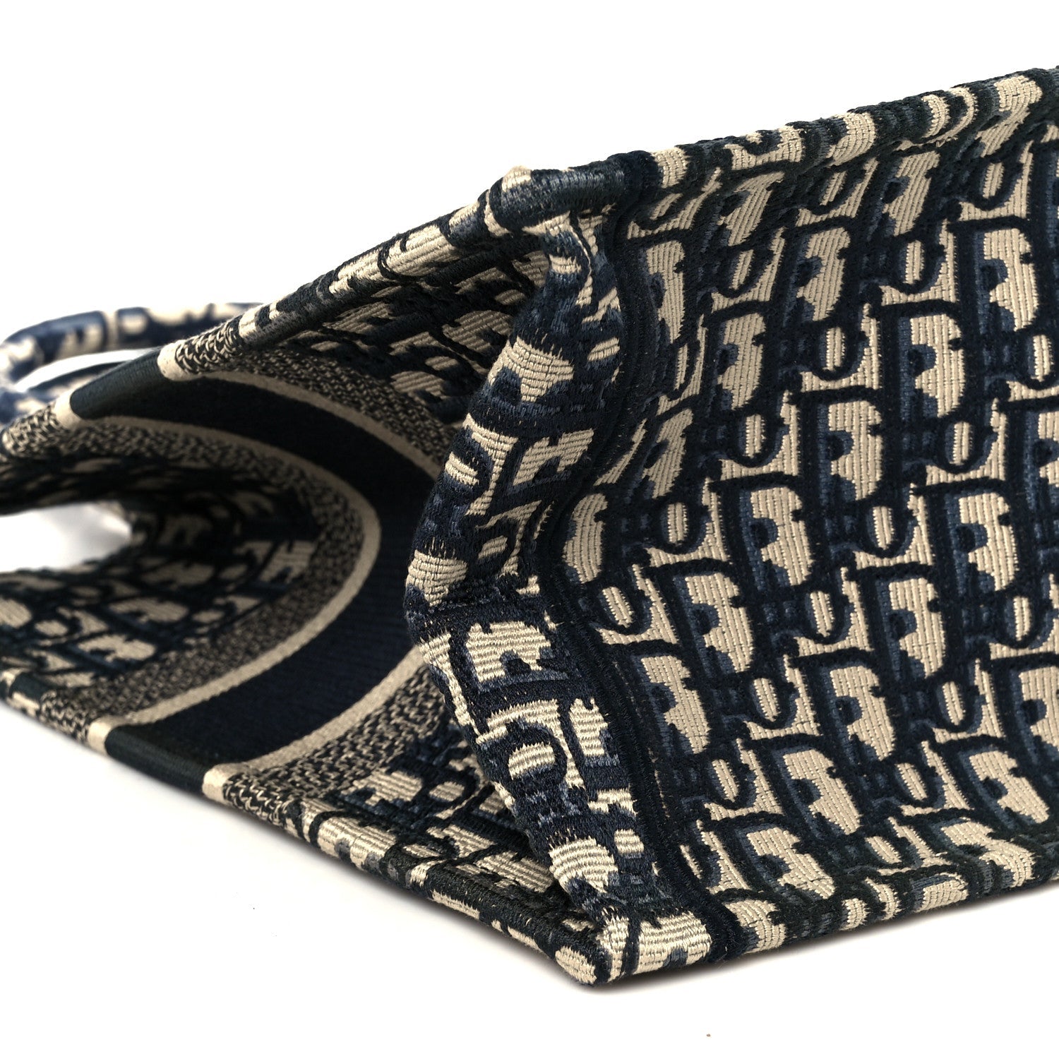 Christian Dior Oblique Medium Book Tote Blue Multicolor