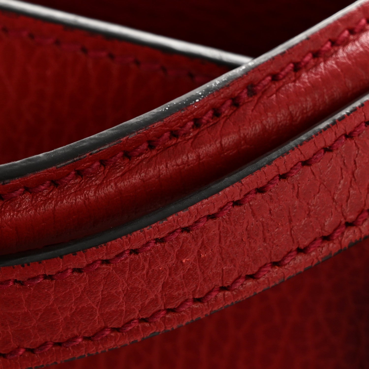 Gucci Dollar Calfskin Medium Soho Top Handle Satchel Hibiscus Red