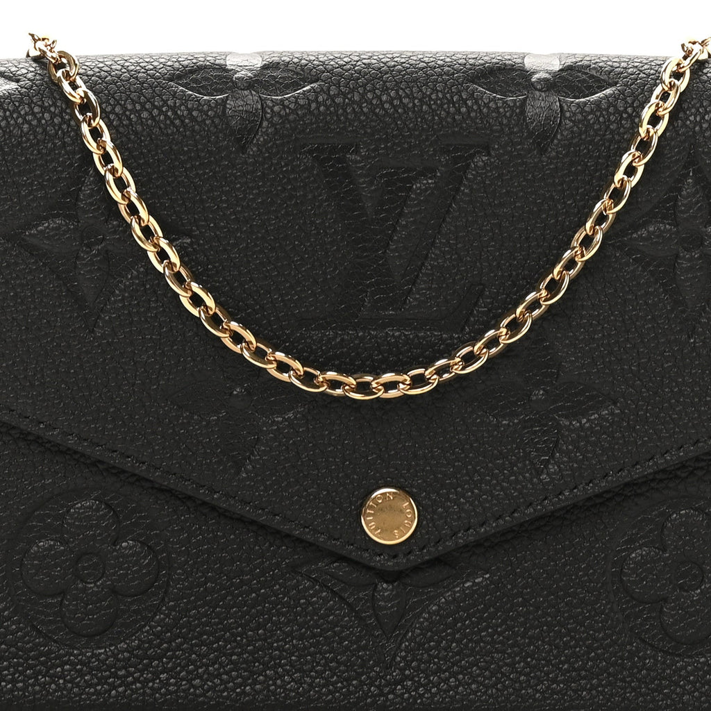 Louis Vuitton Empreinte Monogram Giant Wild At Heart Felicie Pochette Black
