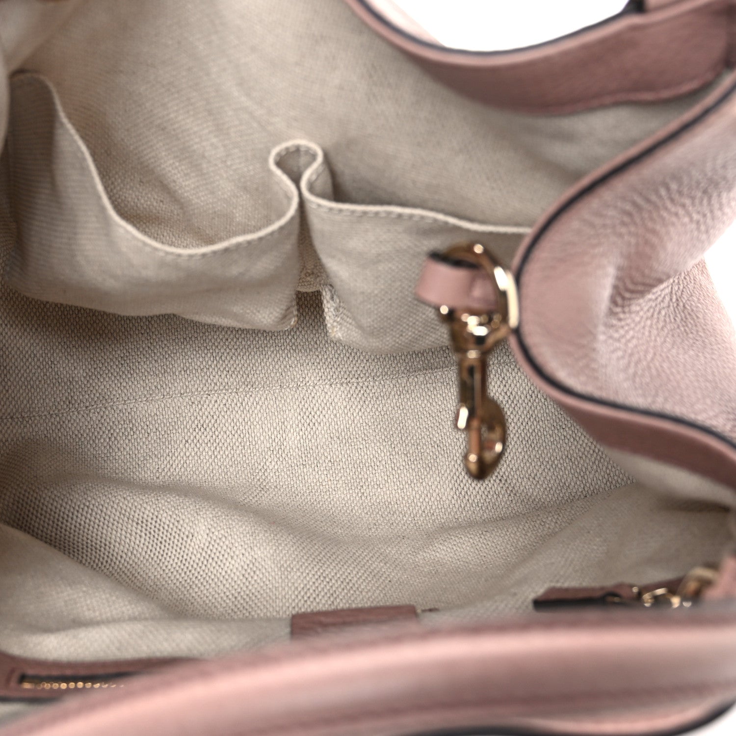 Gucci Pebbled Calfskin Small Soho Shoulder Bag Light Pink