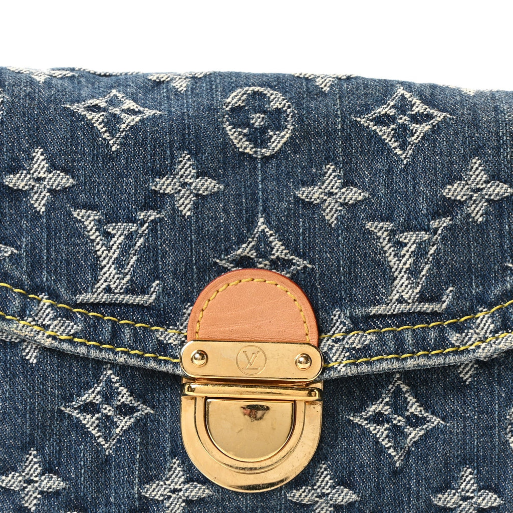Louis Vuitton Monogram Denim Mini Pleaty Blue