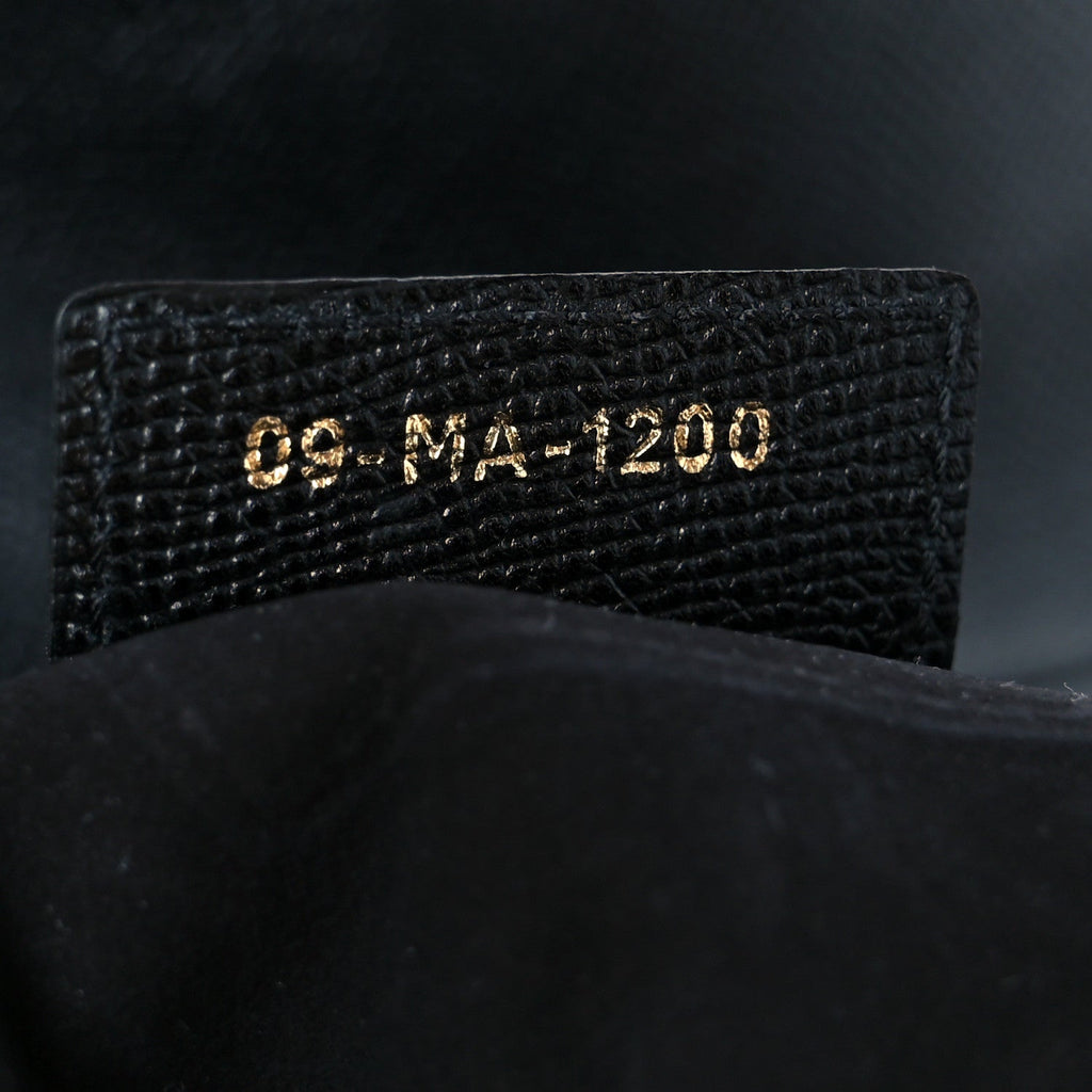 Christian Dior Grained Calfskin Saddle Bag Black