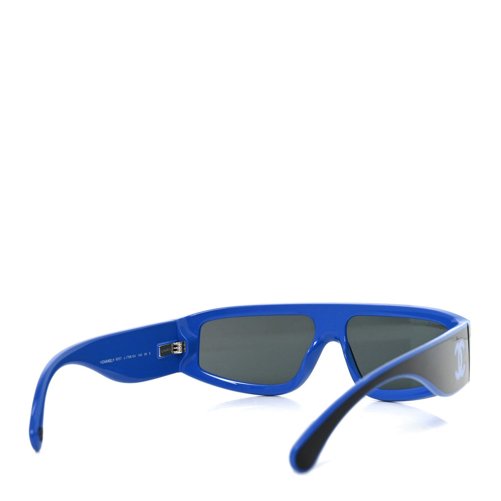 Acetate Cat Eye Sunglasses 6057 Black Blue