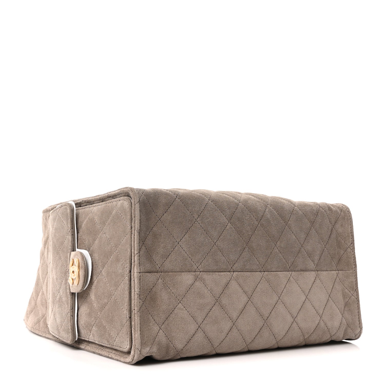 Chanel Suede Quilted Medium Chanel 25 Handbag Dark Grey