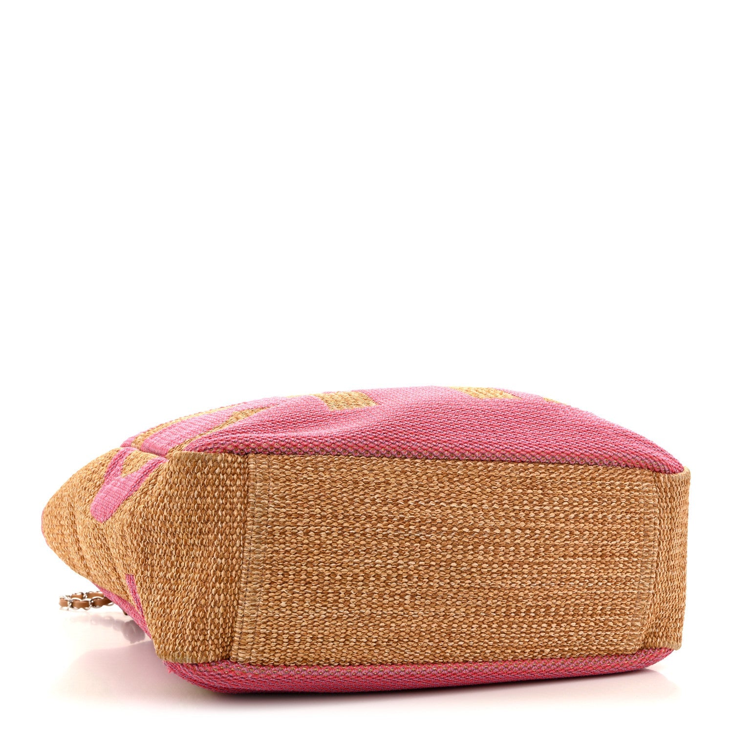 Chanel Mixed Fibers Large Shopping Bag Pink Beige