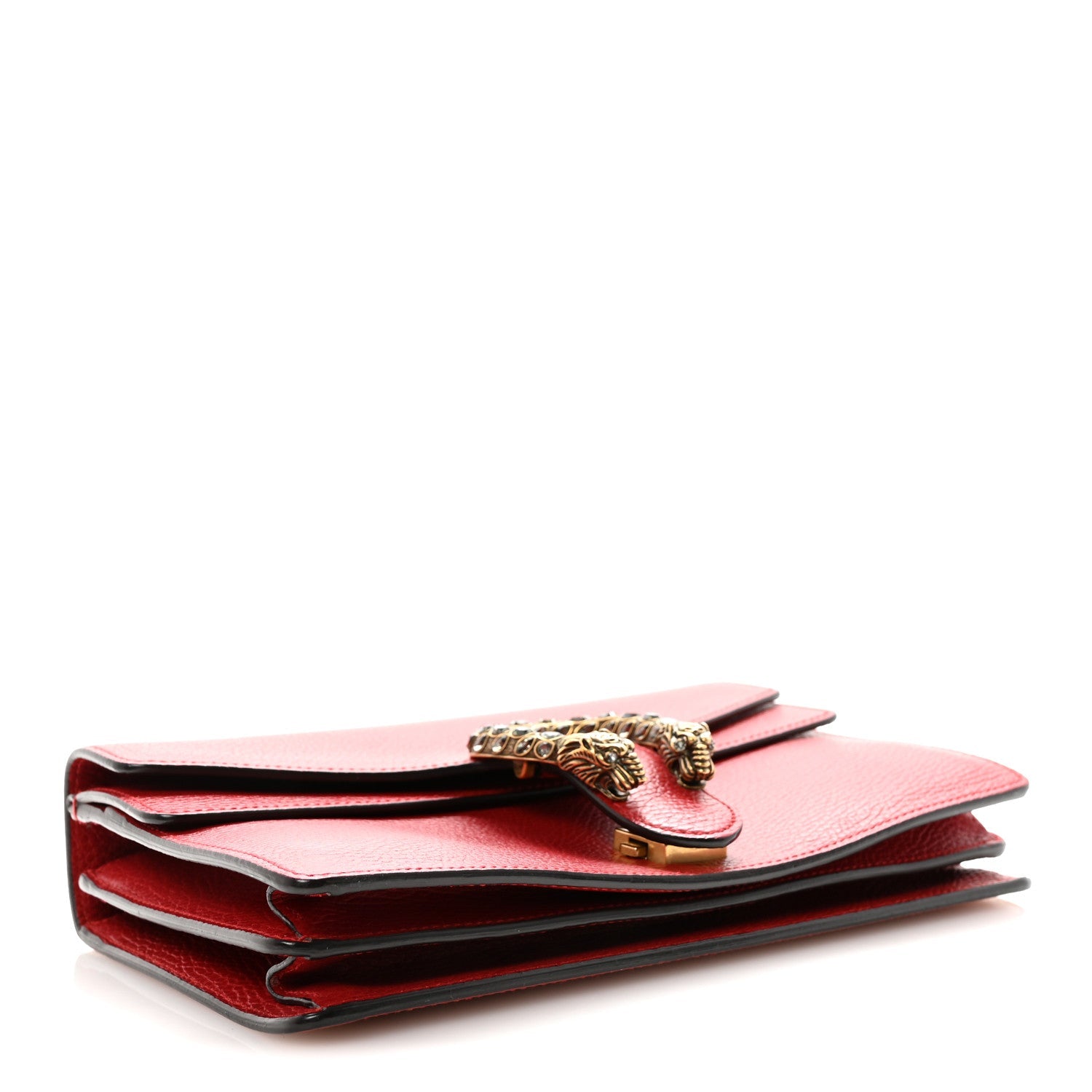 Gucci Dollar Calfskin Swarovski Crystal Small Dionysus Shoulder Bag Hibiscus Red
