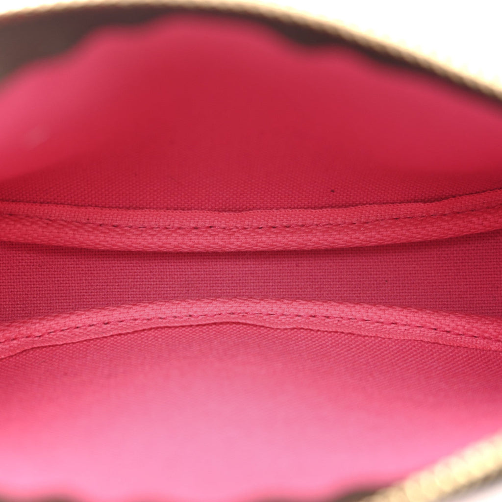 Louis Vuitton Monogram 2022 Christmas Animation Seoul Mini Pochette Accessories Fuchsia