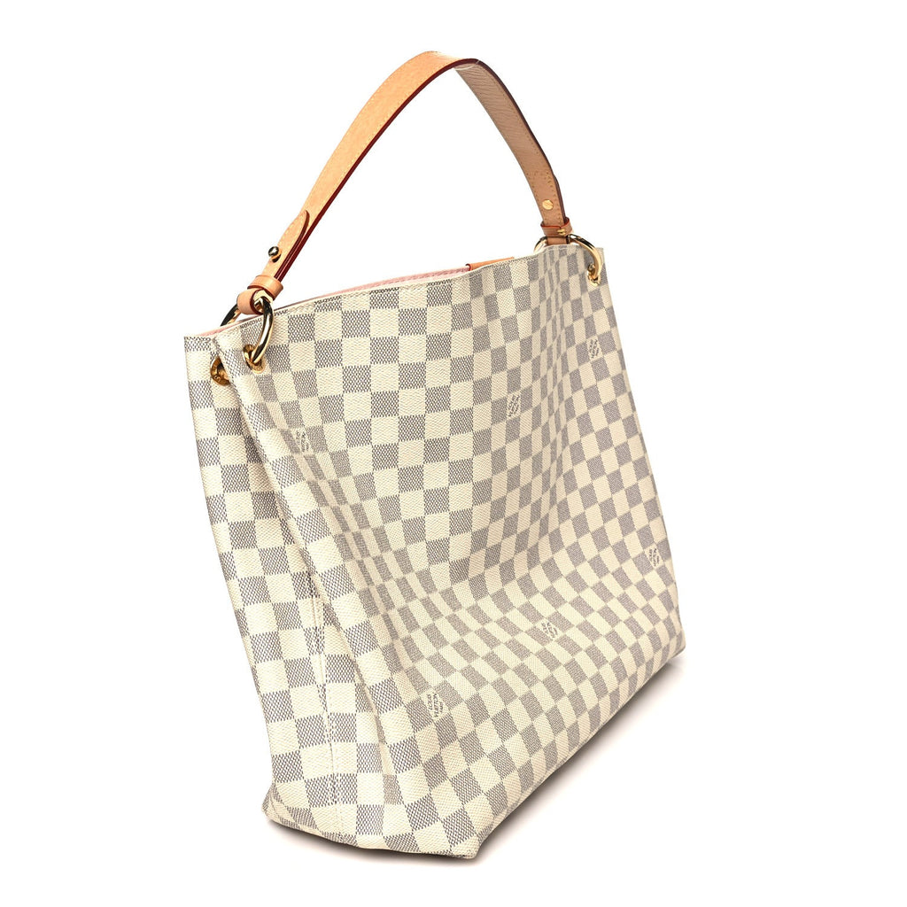 Louis Vuitton Damier Azur Graceful MM Rose Ballerine