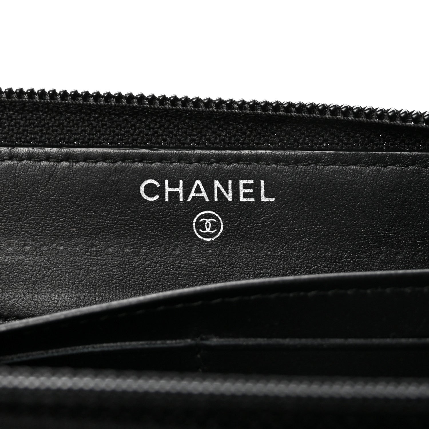 Lambskin Quilted Boy Zip Around Wallet Black