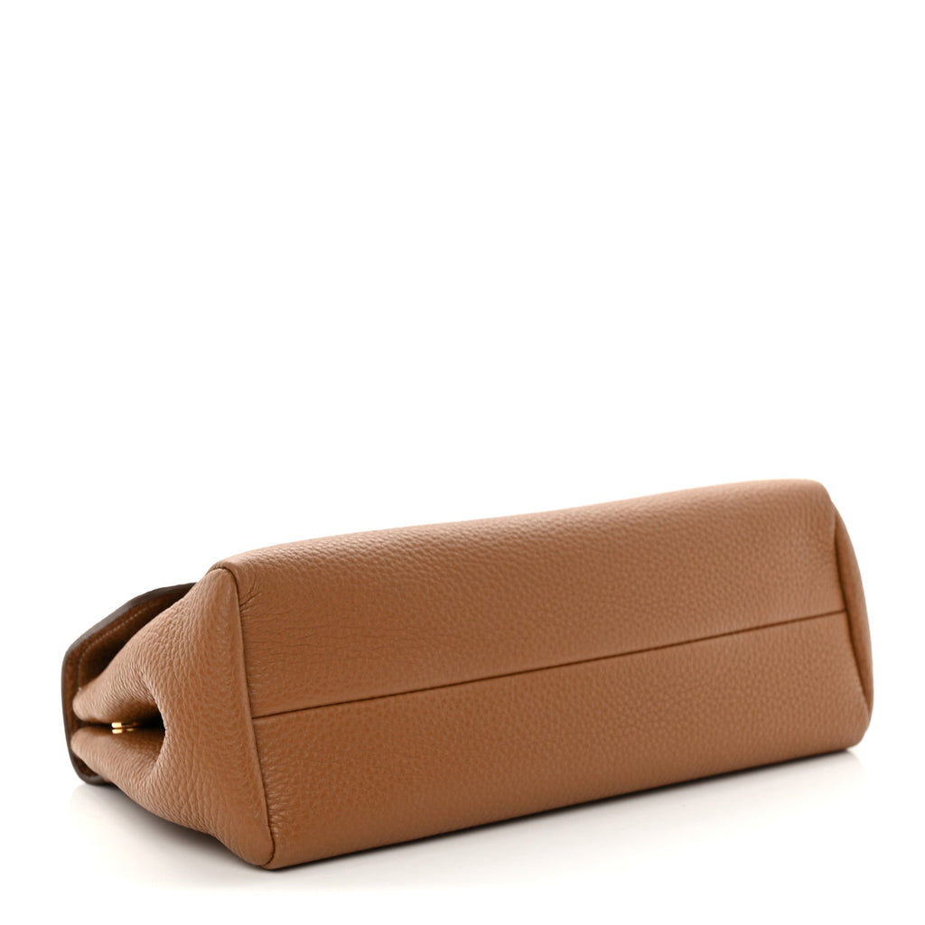 Prada Vitello Daino Soft Flap Shoulder Bag Cognac