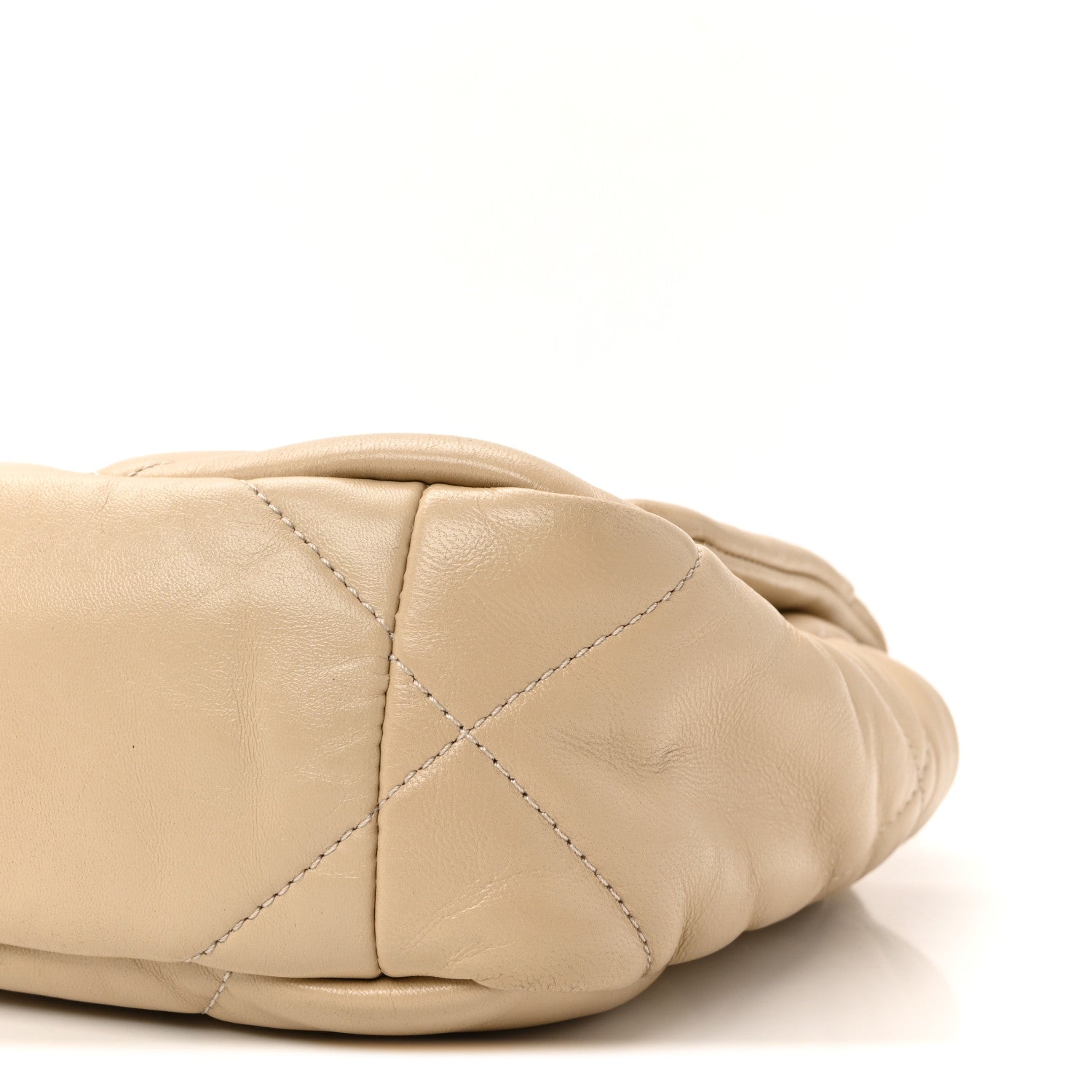 Chanel Lambskin Quilted Medium Chanel 19 Flap Beige
