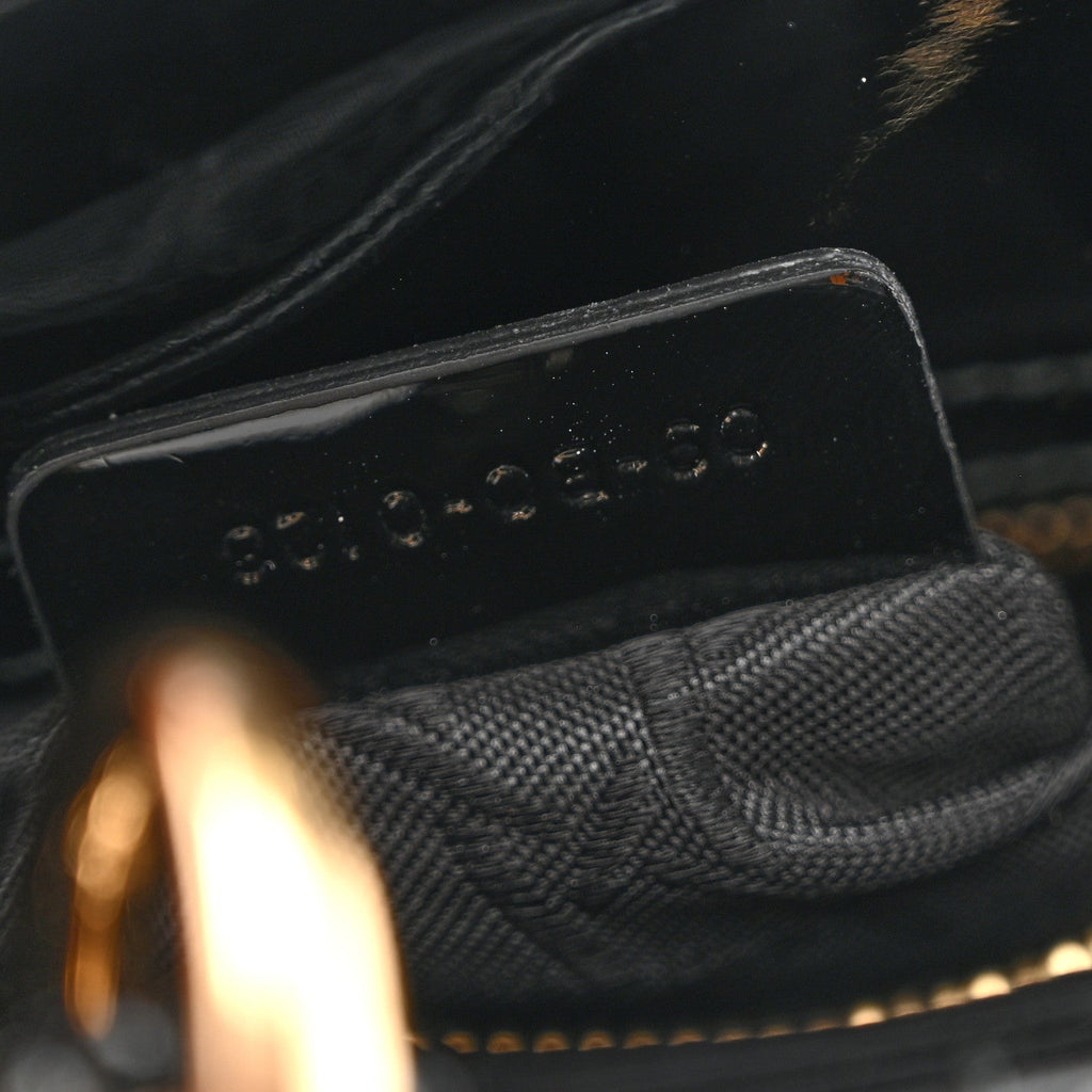 Christian Dior Patent Cannage Mini Lady Dior Black