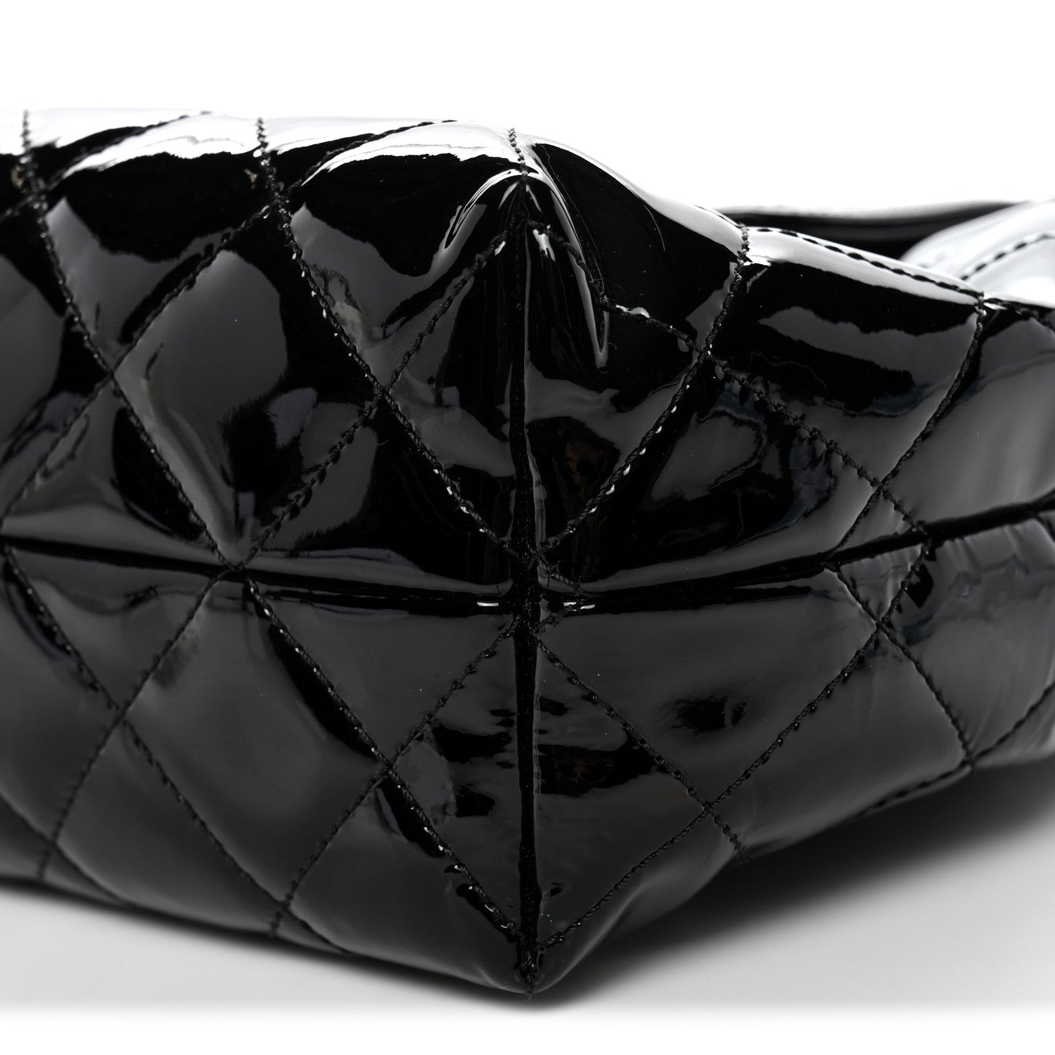 Chanel Patent Quilted Large Coco Shine Accordion Flap Black