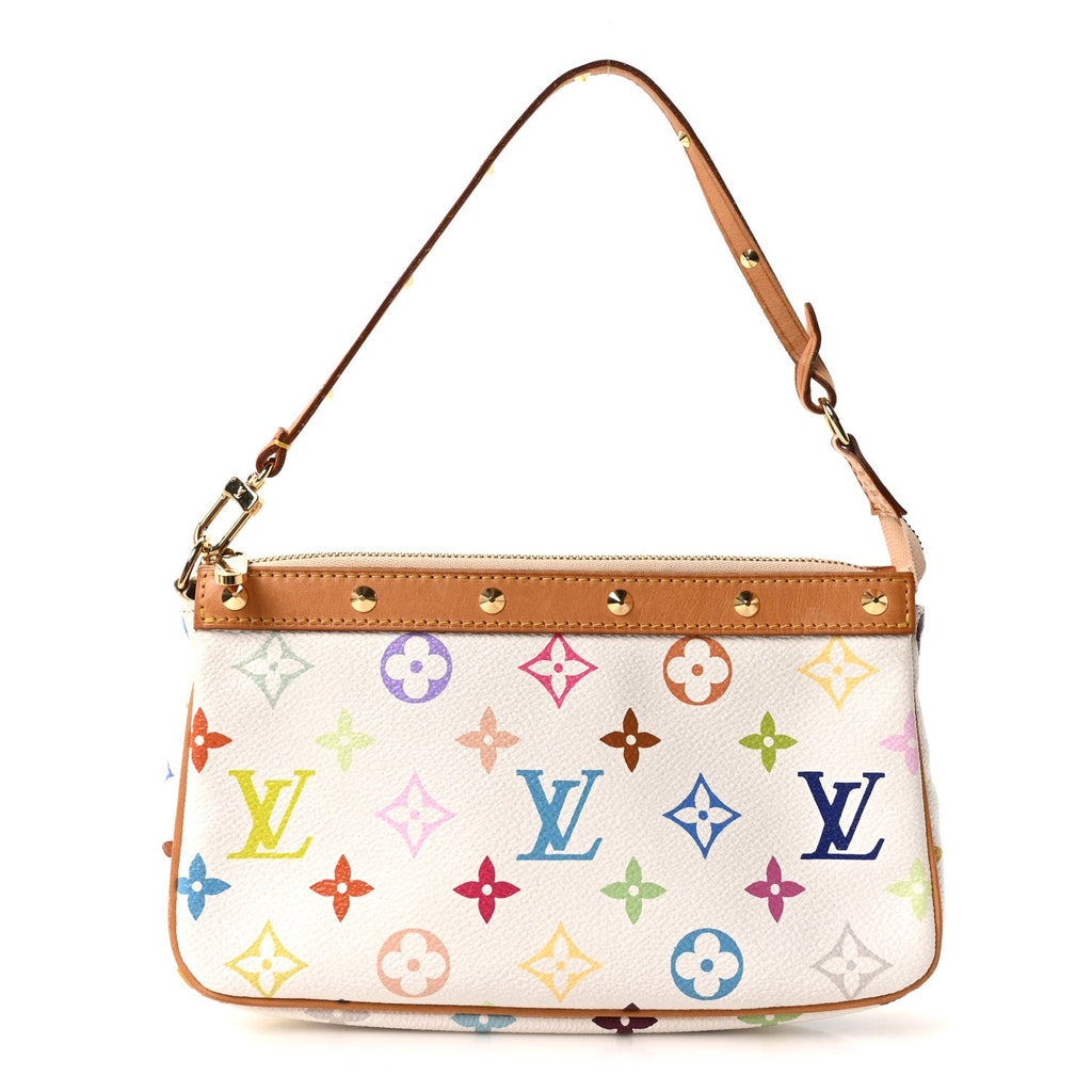 Louis Vuitton Monogram Multicolor Pochette Accessories White