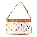 Louis Vuitton Monogram Multicolor Pochette Accessories White
