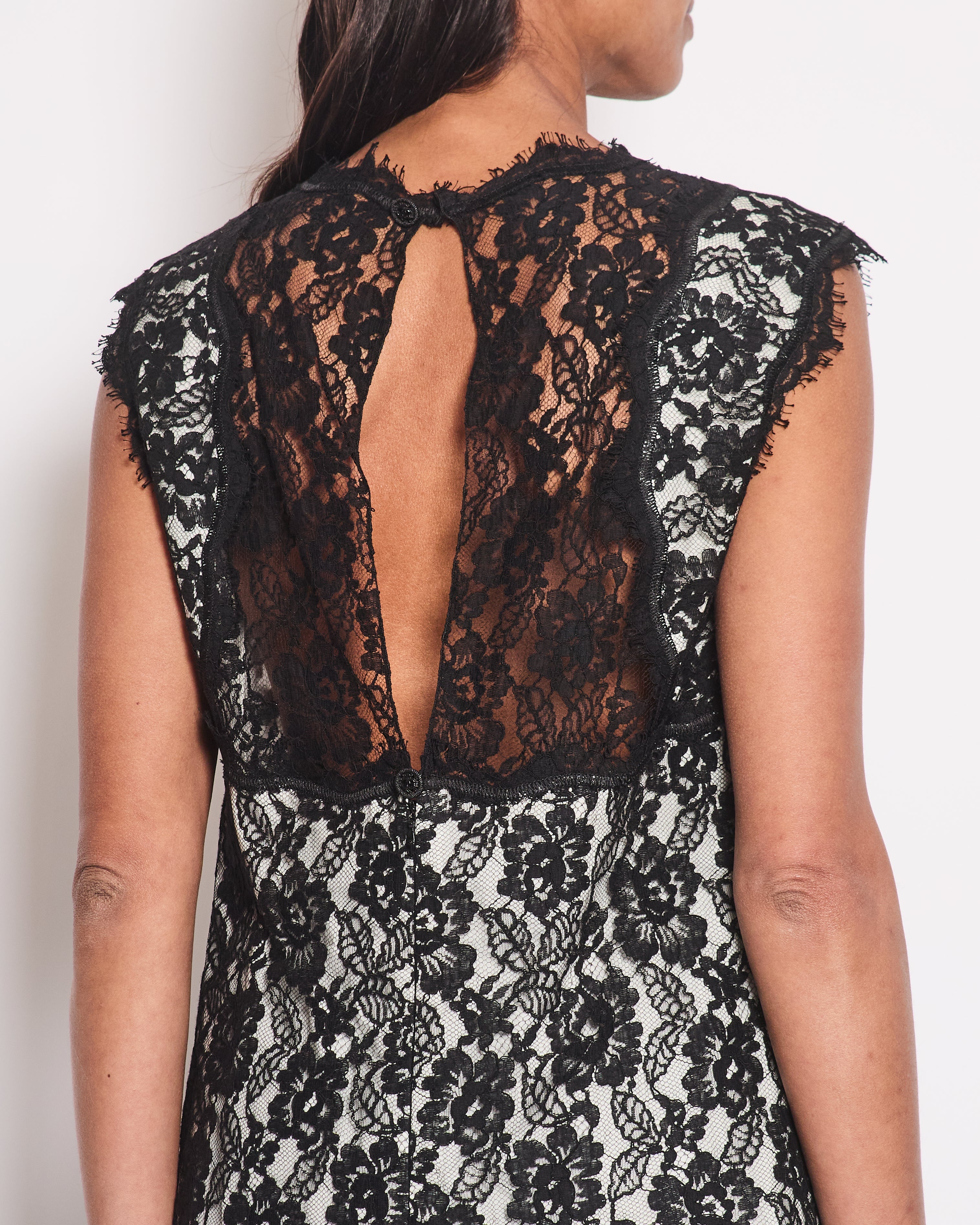 Chanel 14C Black Double Breasted Lace Blazer with Matching Short Sleeve Vest Size FR 42 (UK 14)