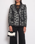 Chanel 14C Black Double Breasted Lace Blazer with Matching Short Sleeve Vest Size FR 42 (UK 14)