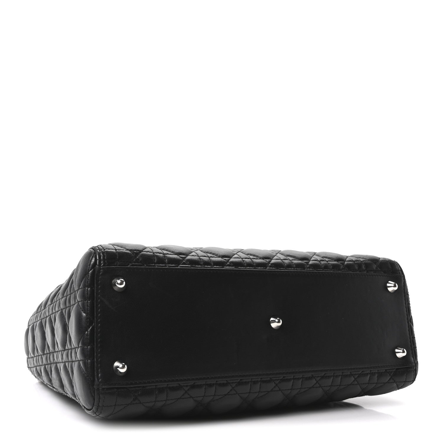 Christian Dior Lambskin Cannage Large Lady Dior Black